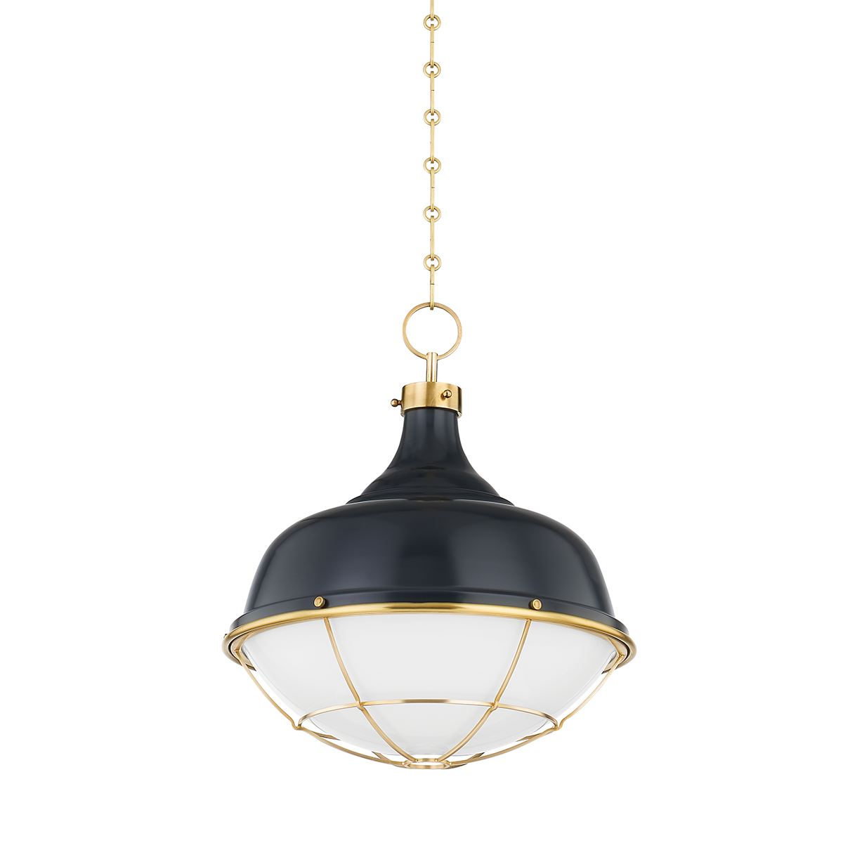 Holkham Pendant in aged brass — a Hudson Valley pendant for kitchens, entries, and dining rooms at Laurie Yapp Home.