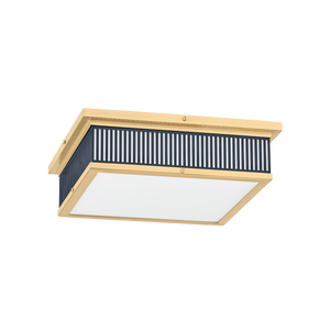 Ashdown Flush Mount 14" x 4" in aged brass — a Hudson Valley flush mount for hallways, bedrooms, and entryways at Laurie Yapp Home.