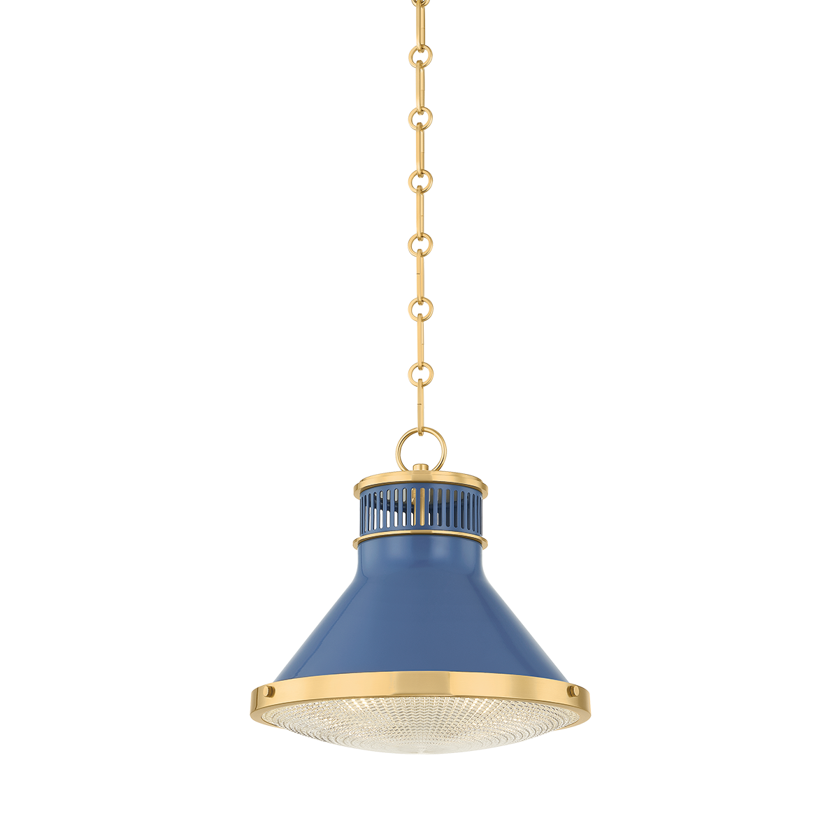 Highclere Pendant 12.75" in aged brass — a Hudson Valley pendant for kitchens, entries, and dining rooms at Laurie Yapp Home.