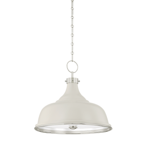 Close-up of the Painted No. 1 Pendant 18" in polished nickel showing the shade shape and metal detail.