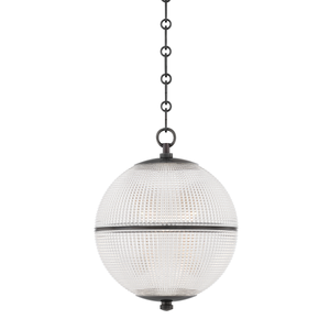 Sphere No. 3 Pendant 13" in dark bronze shown from a second angle to highlight the shade shape and metal detail.