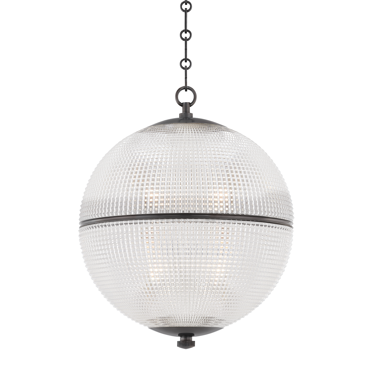 Sphere No. 3 Pendant 18.25" in aged brass — a Hudson Valley pendant for kitchens, entries, and dining rooms at Laurie Yapp Home.