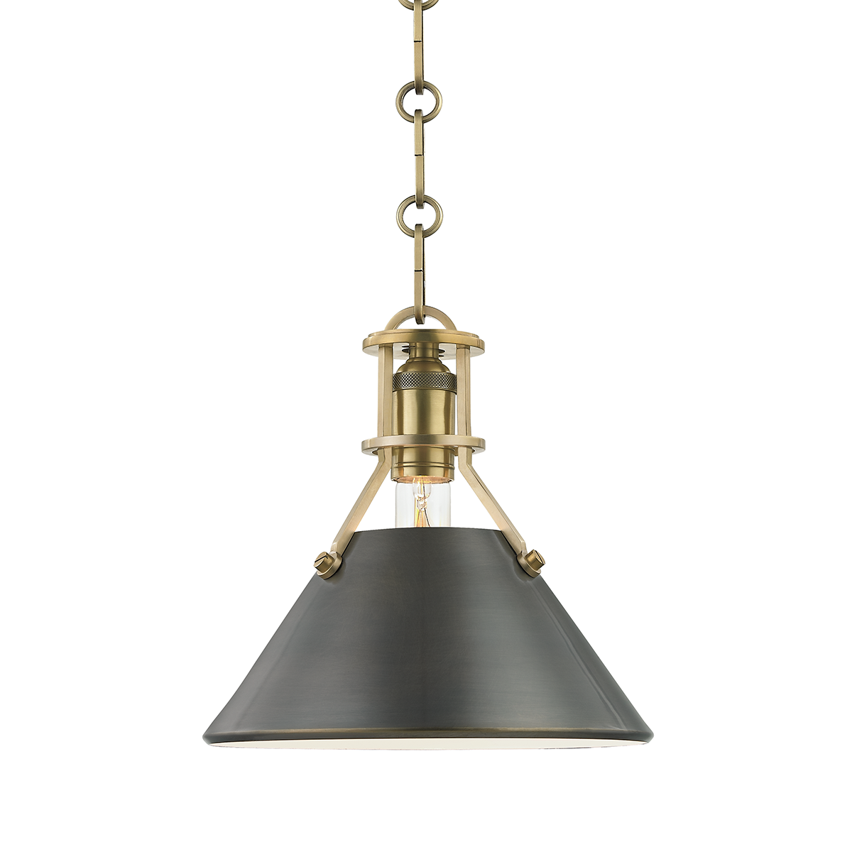Metal No. 2 Pendant 9.5" — a Hudson Valley pendant for kitchens, entries, and dining rooms at Laurie Yapp Home.