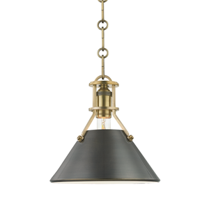 Metal No. 2 Pendant 9.5" — a Hudson Valley pendant for kitchens, entries, and dining rooms at Laurie Yapp Home.