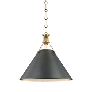 Metal No. 2 Pendant 16" — a Hudson Valley pendant for kitchens, entries, and dining rooms at Laurie Yapp Home.