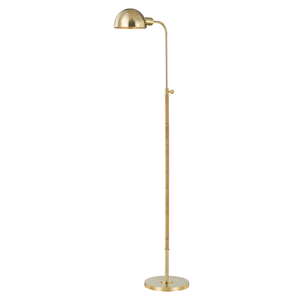 Devon Floor Lamp in aged brass — a Hudson Valley floor lamp for living rooms and reading nooks at Laurie Yapp Home.