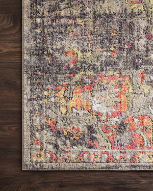Side view of the Medusa Taupe / Sunset rug.