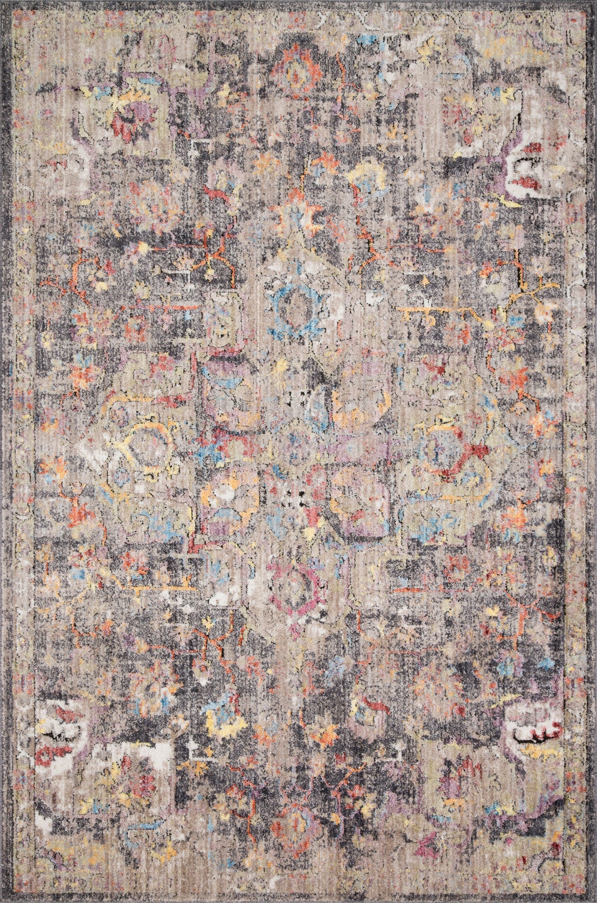 Medusa Charcoal / Fiesta — a Loloi rug at Laurie Yapp Home.
