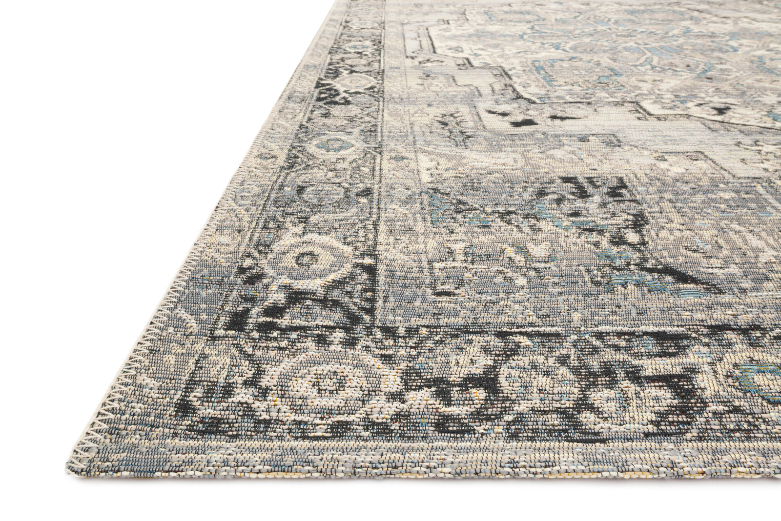 Mika Grey / Blue — a Loloi rug at Laurie Yapp Home.