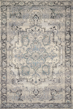 Mika Grey / Blue — a Loloi rug at Laurie Yapp Home.