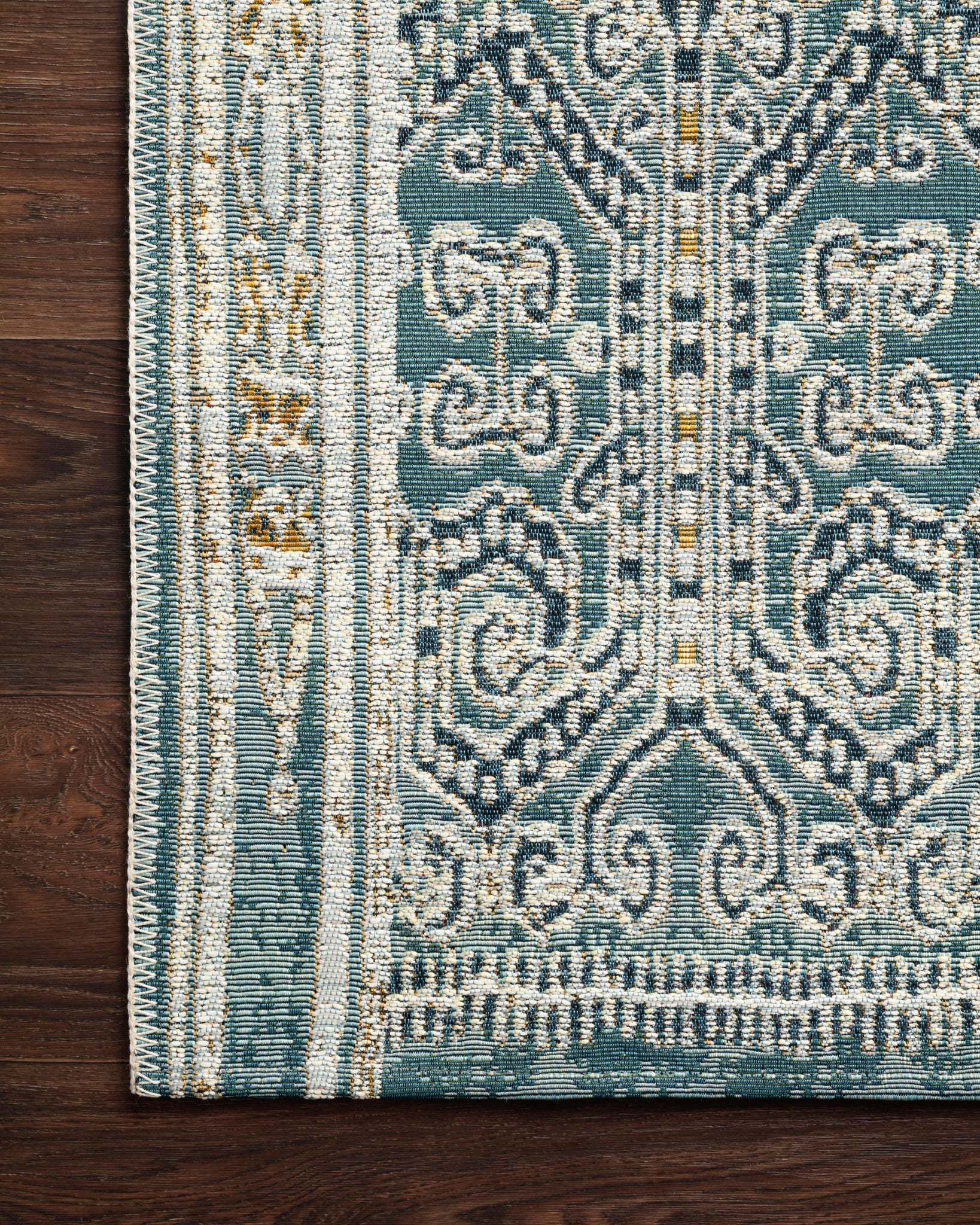 Close-up detail of the Mika Ocean showing its pile and weave.