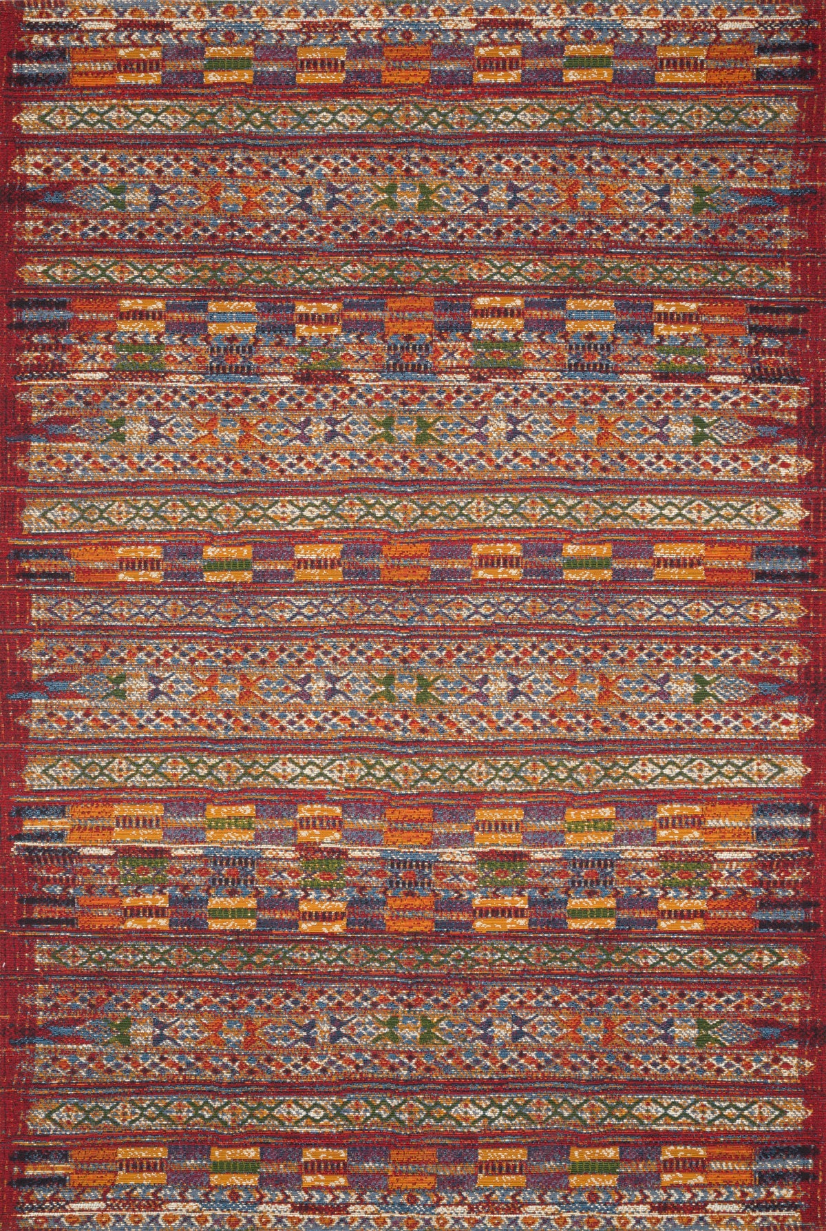 Mika Red / Multi — a Loloi rug at Laurie Yapp Home.