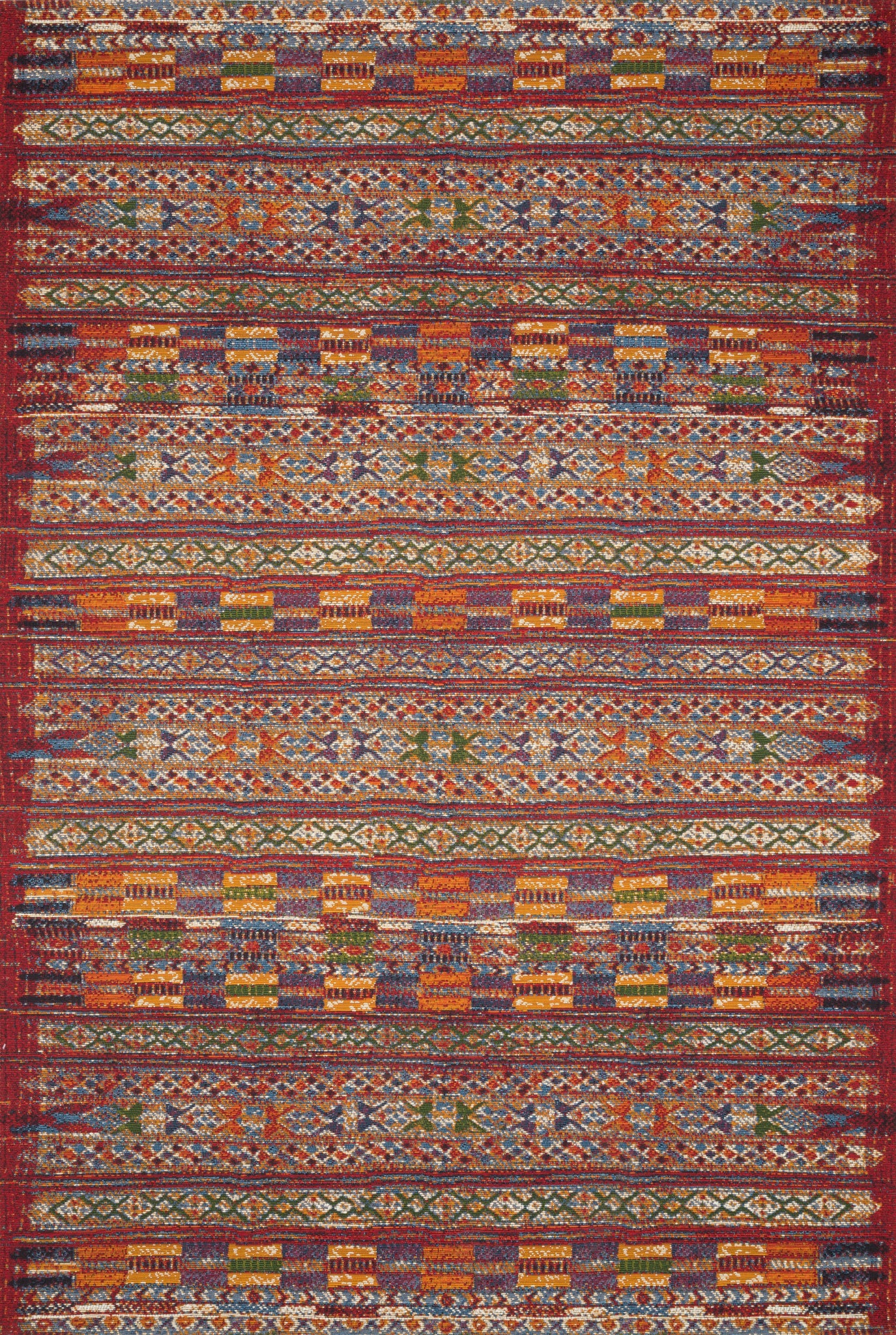 Mika Red / Multi — a Loloi rug at Laurie Yapp Home.