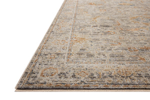 Milena Charcoal / Apricot shown from a different angle to reveal its pattern.