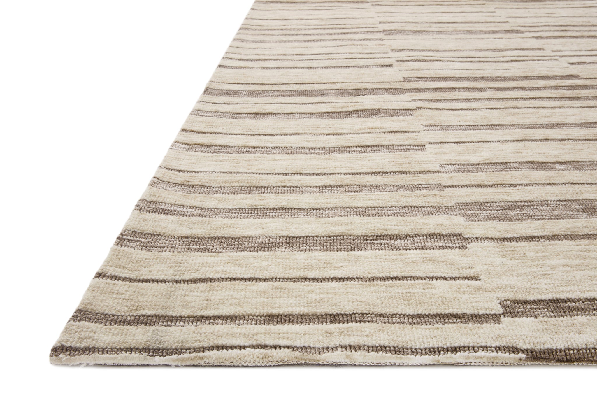 Neda Natural / Taupe shown from a different angle to reveal its pattern.