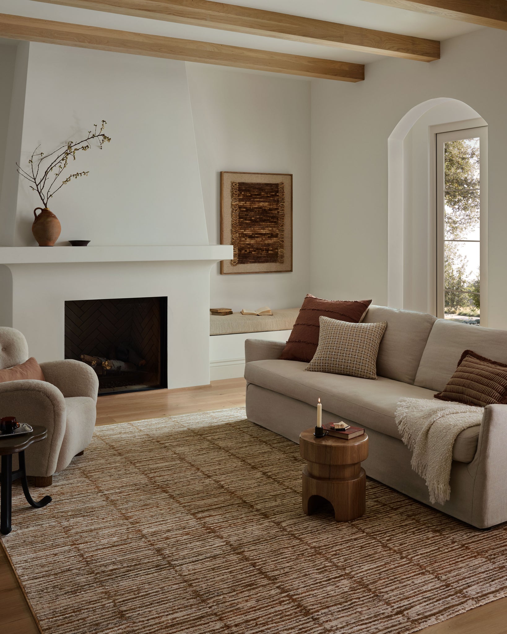 Nellie Terracotta / Ivory shown from another angle.