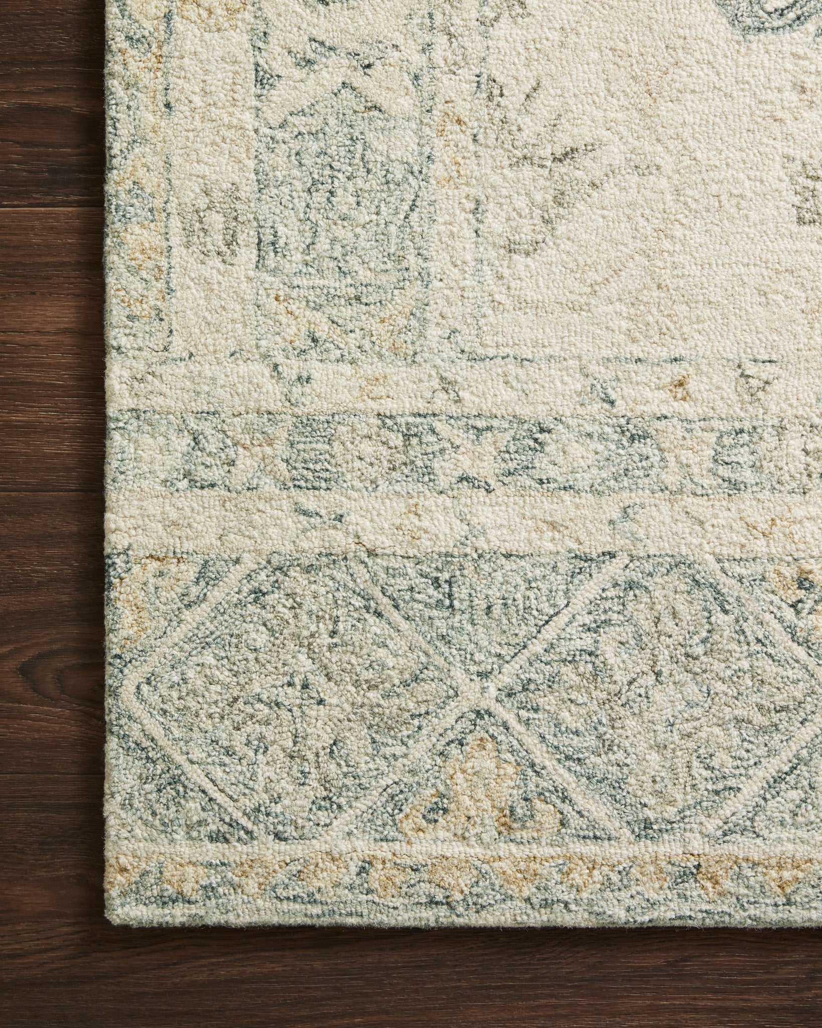 Norabel Ivory / Slate shown from a different angle to reveal its pattern.