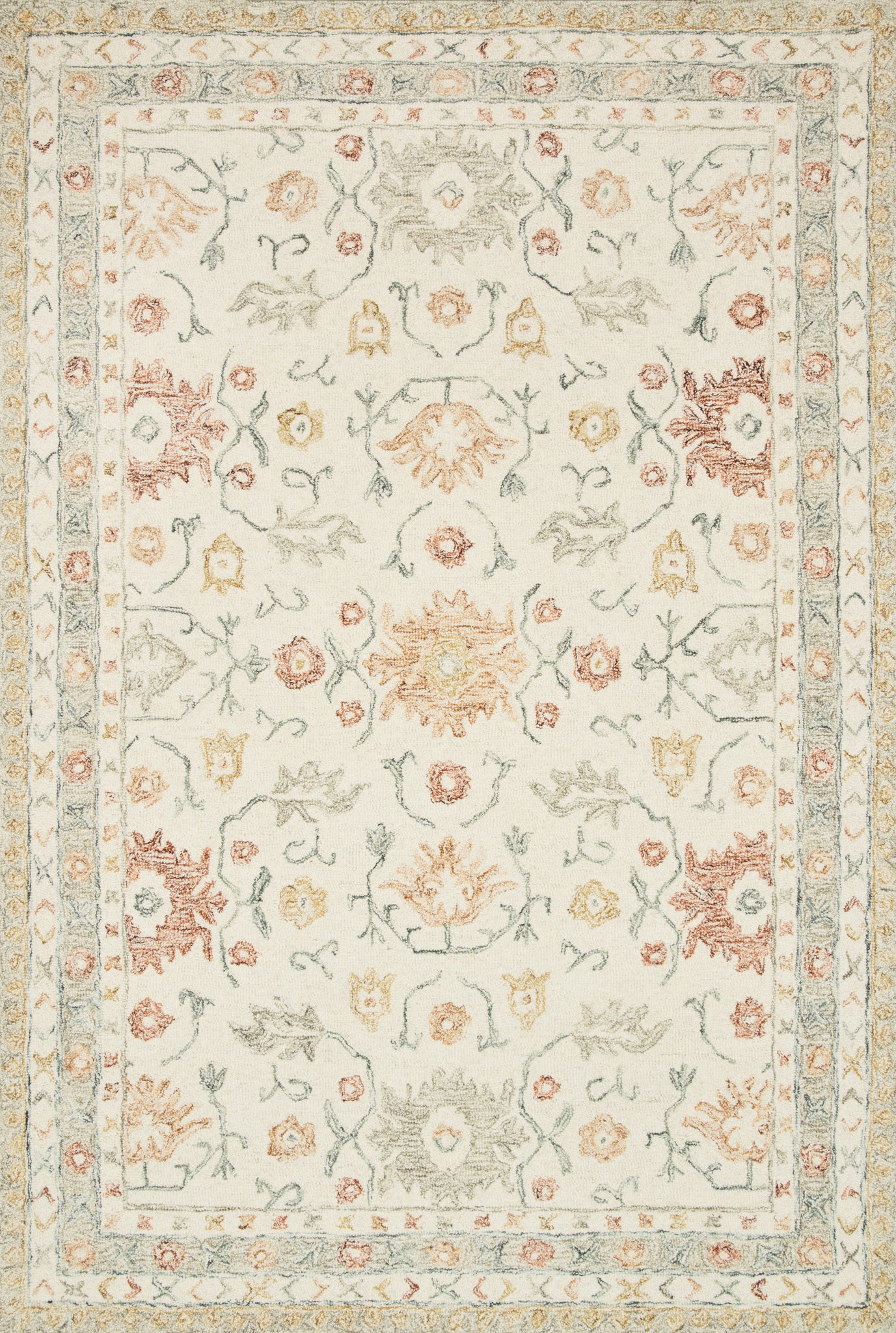 Norabel Ivory / Rust — a Loloi rug at Laurie Yapp Home.