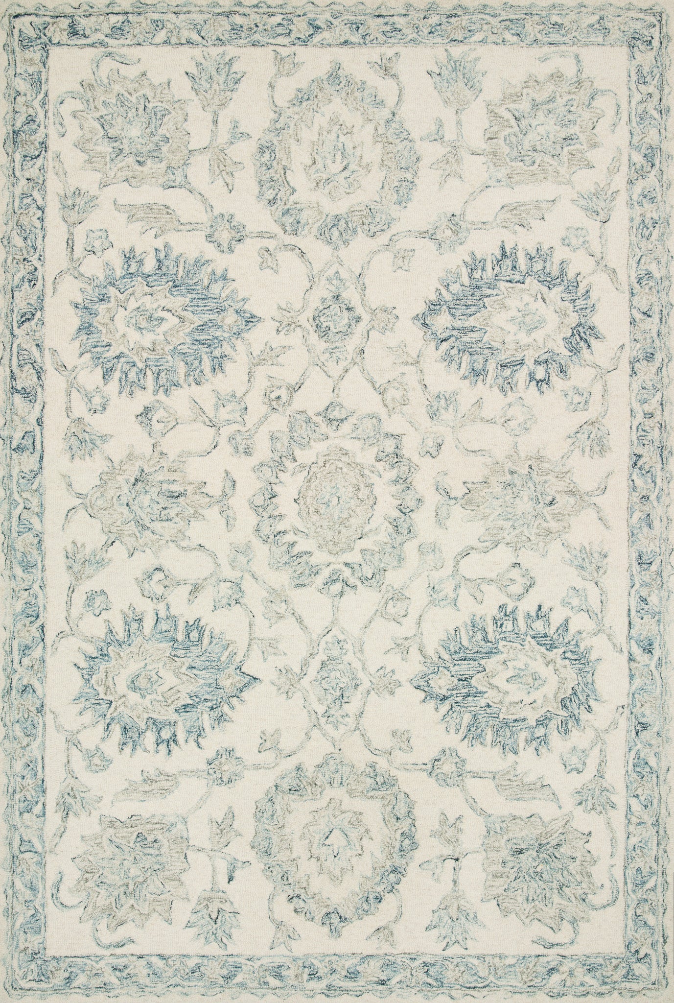 Norabel Ivory / Blue — a Loloi rug at Laurie Yapp Home.