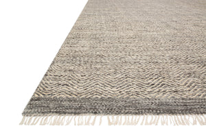 Side view of the Omen Grey rug.