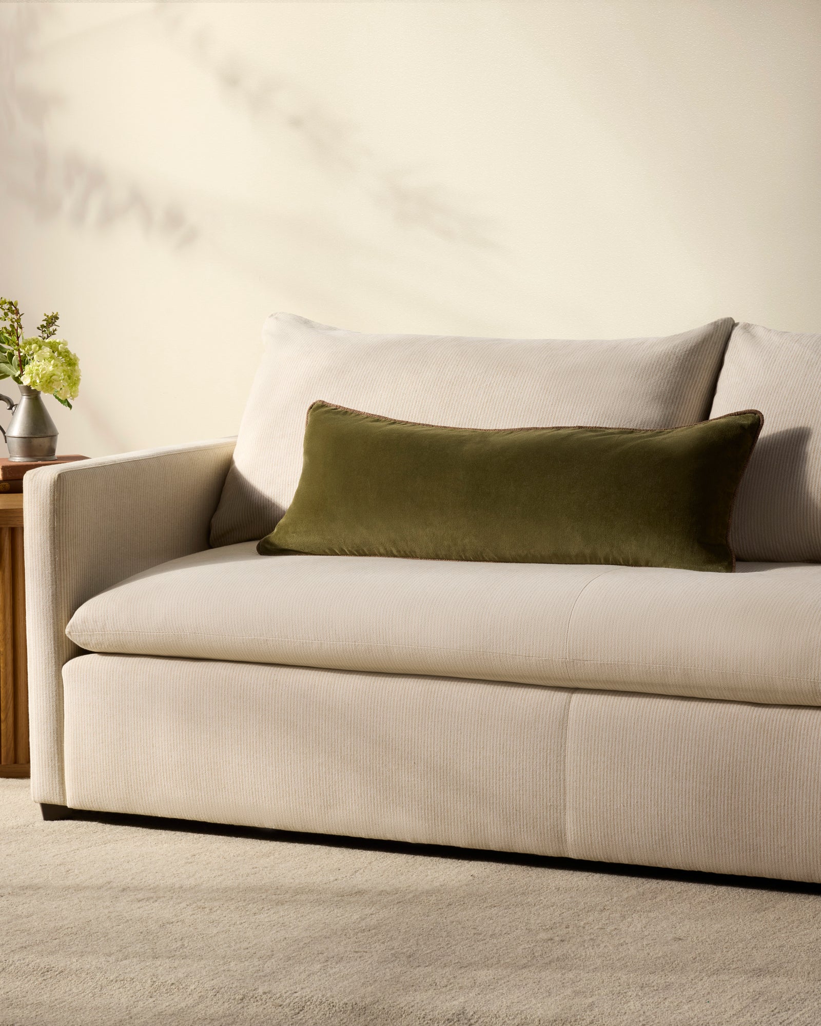 Liza Dark Green Pillow — a Loloi pillow at Laurie Yapp Home.