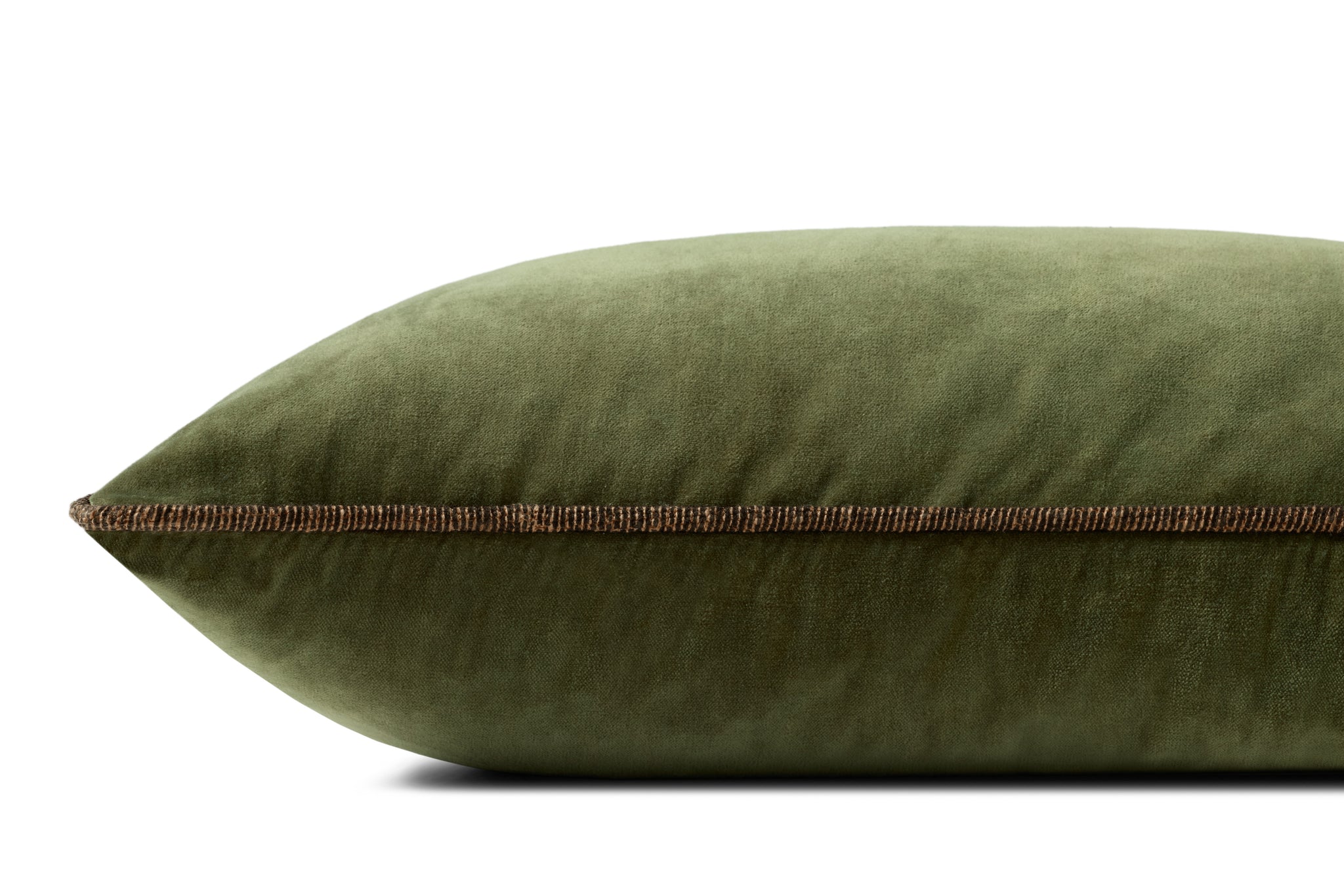Liza Dark Green Pillow shown from a different angle to reveal its pattern.