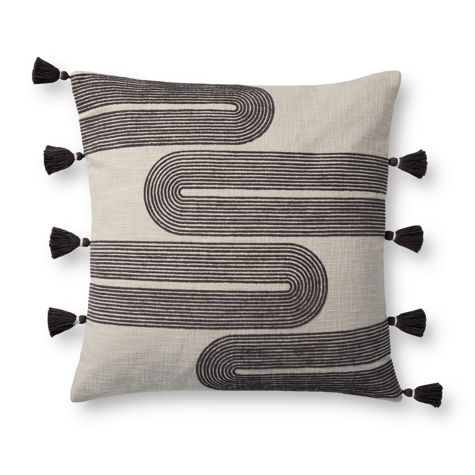 Black / Grey Pillow — a Loloi pillow at Laurie Yapp Home.