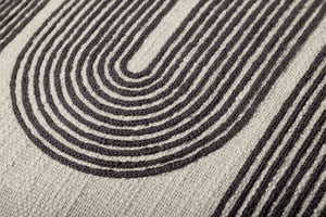 Black / Grey Pillow shown from a different angle to reveal its pattern.