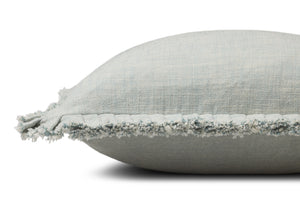 Blue Pillow shown from a different angle to reveal its pattern.