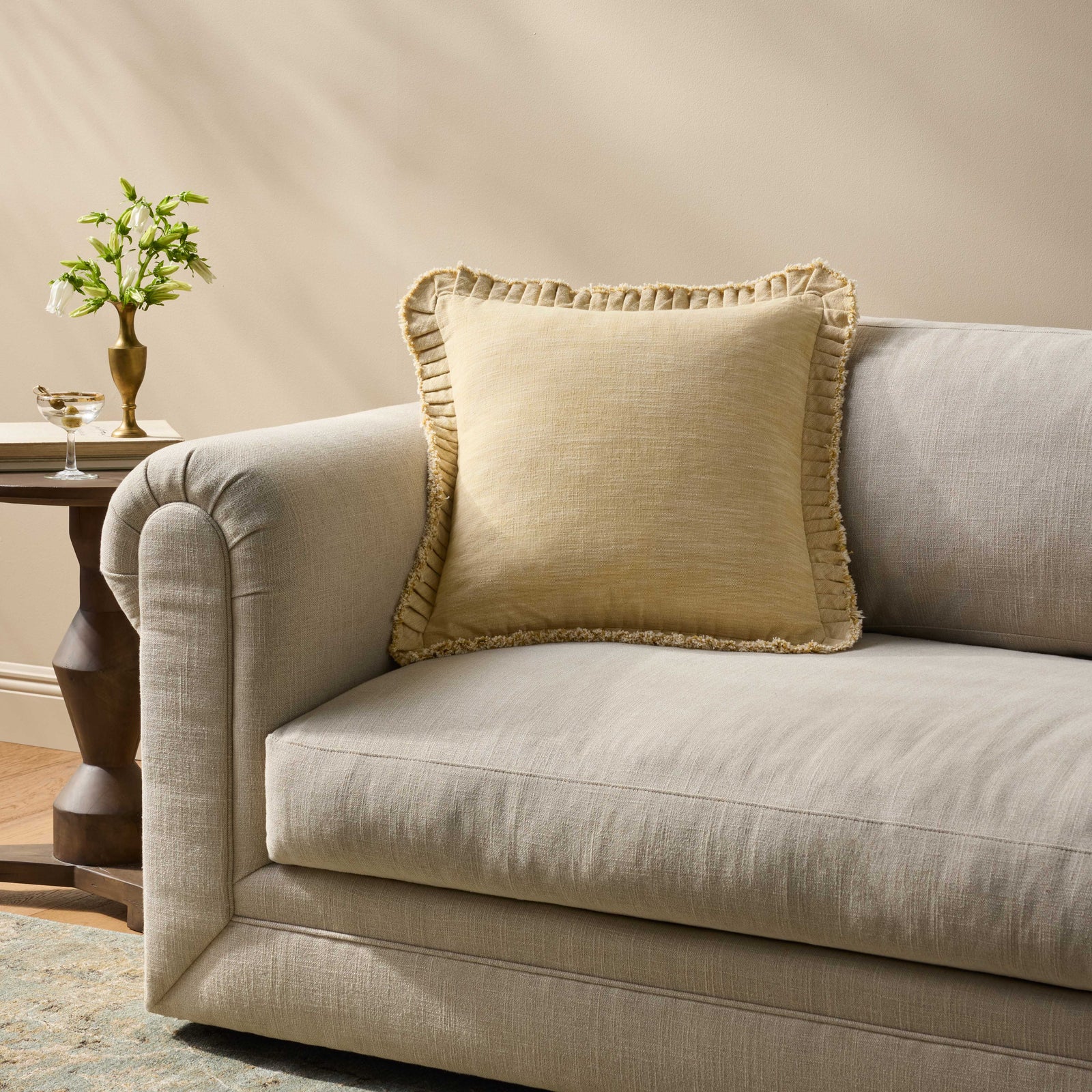 Yellow Pillow — a Loloi pillow at Laurie Yapp Home.