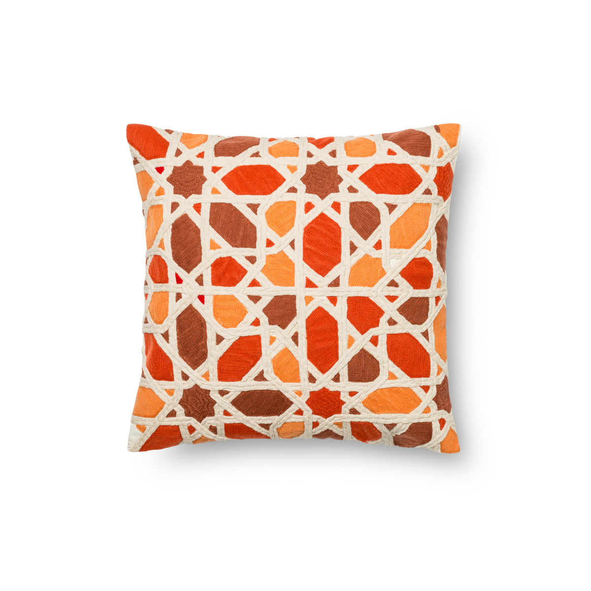 Orange / Red Pillow — a Loloi pillow at Laurie Yapp Home.