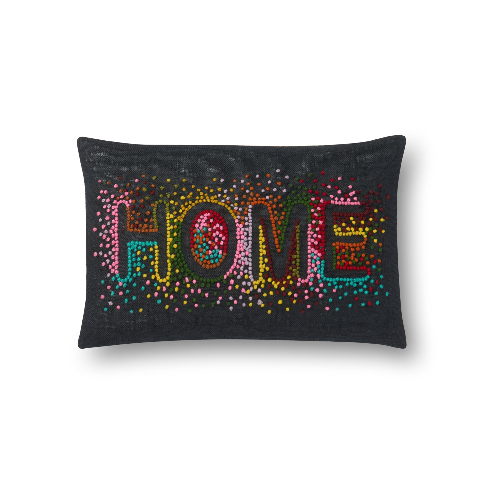Black / Multi Pillow — a Loloi pillow at Laurie Yapp Home.