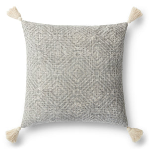 Lt Grey Pillow (Pattern 1) — a Loloi pillow at Laurie Yapp Home.