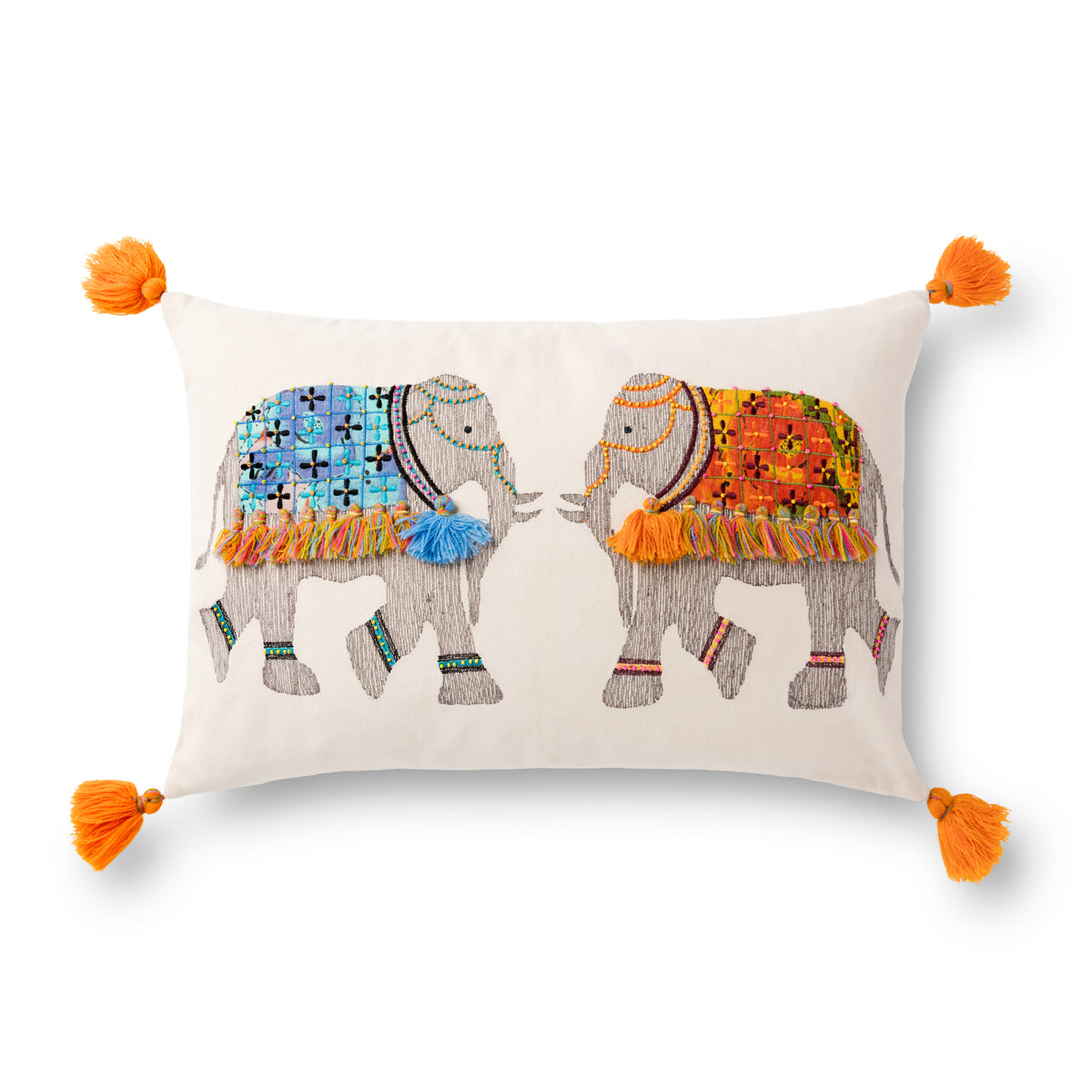 Natural / Multi Pillow (Pattern 1) — a Loloi pillow at Laurie Yapp Home.