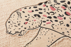 Ivory / Black Pillow (Pattern 1) shown from a different angle to reveal its pattern.