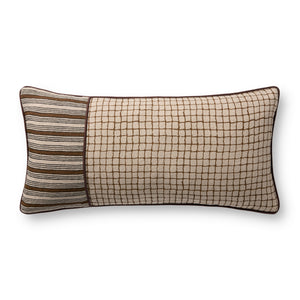 Brown Pillow (Pattern 3) — a Loloi pillow at Laurie Yapp Home.