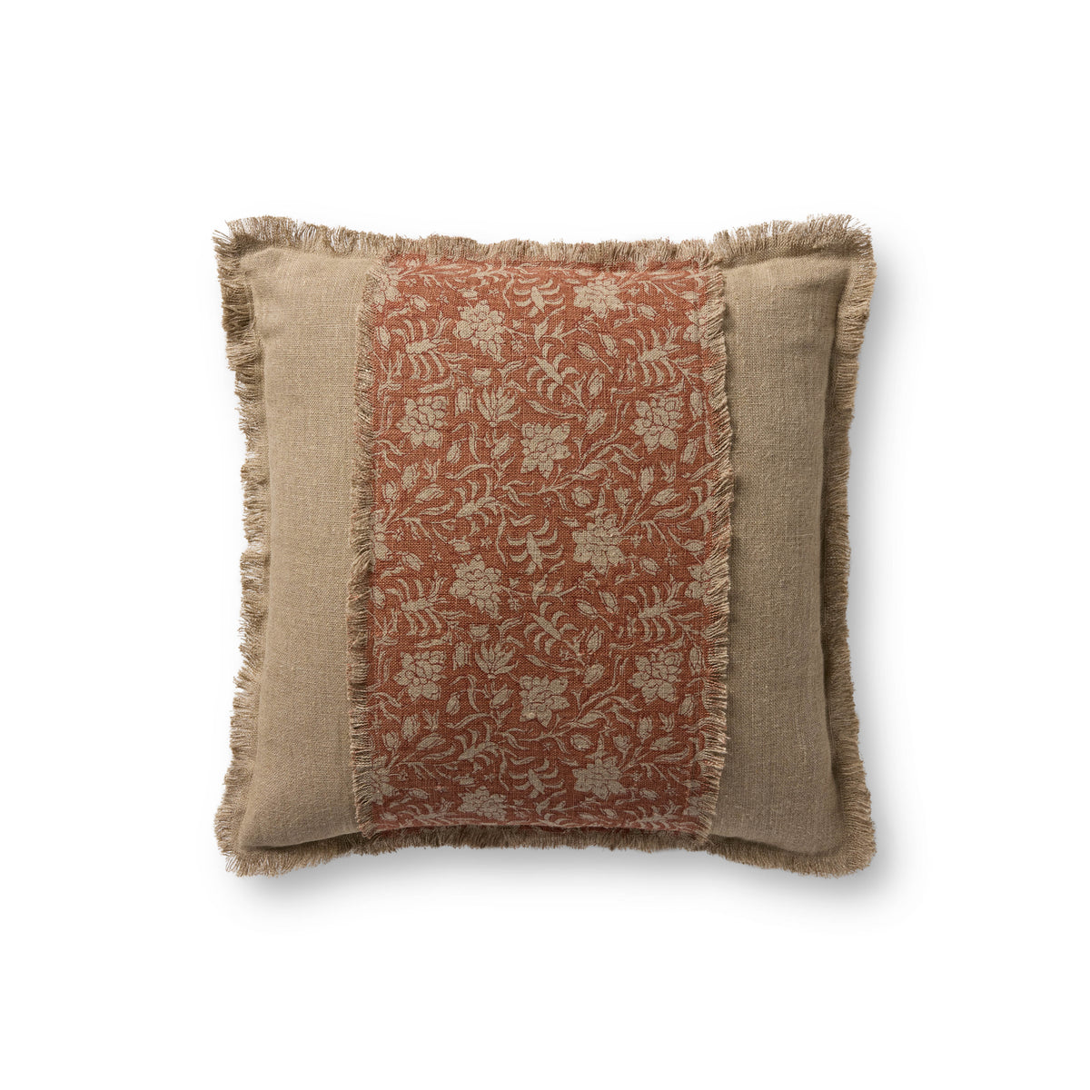 Orange / Natural Pillow — a Loloi pillow at Laurie Yapp Home.