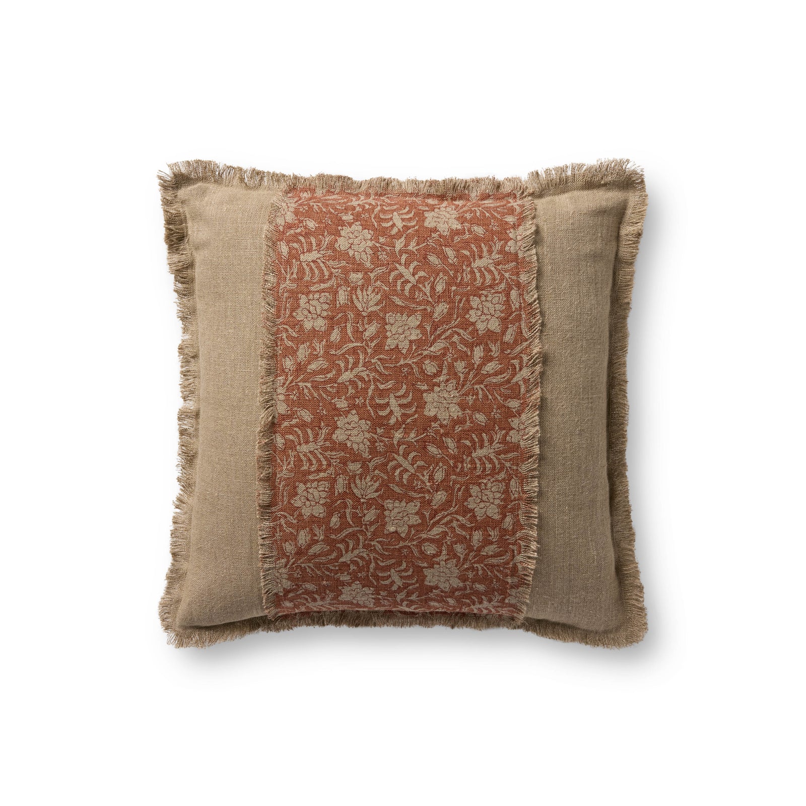 Orange / Natural Pillow — a Loloi pillow at Laurie Yapp Home.