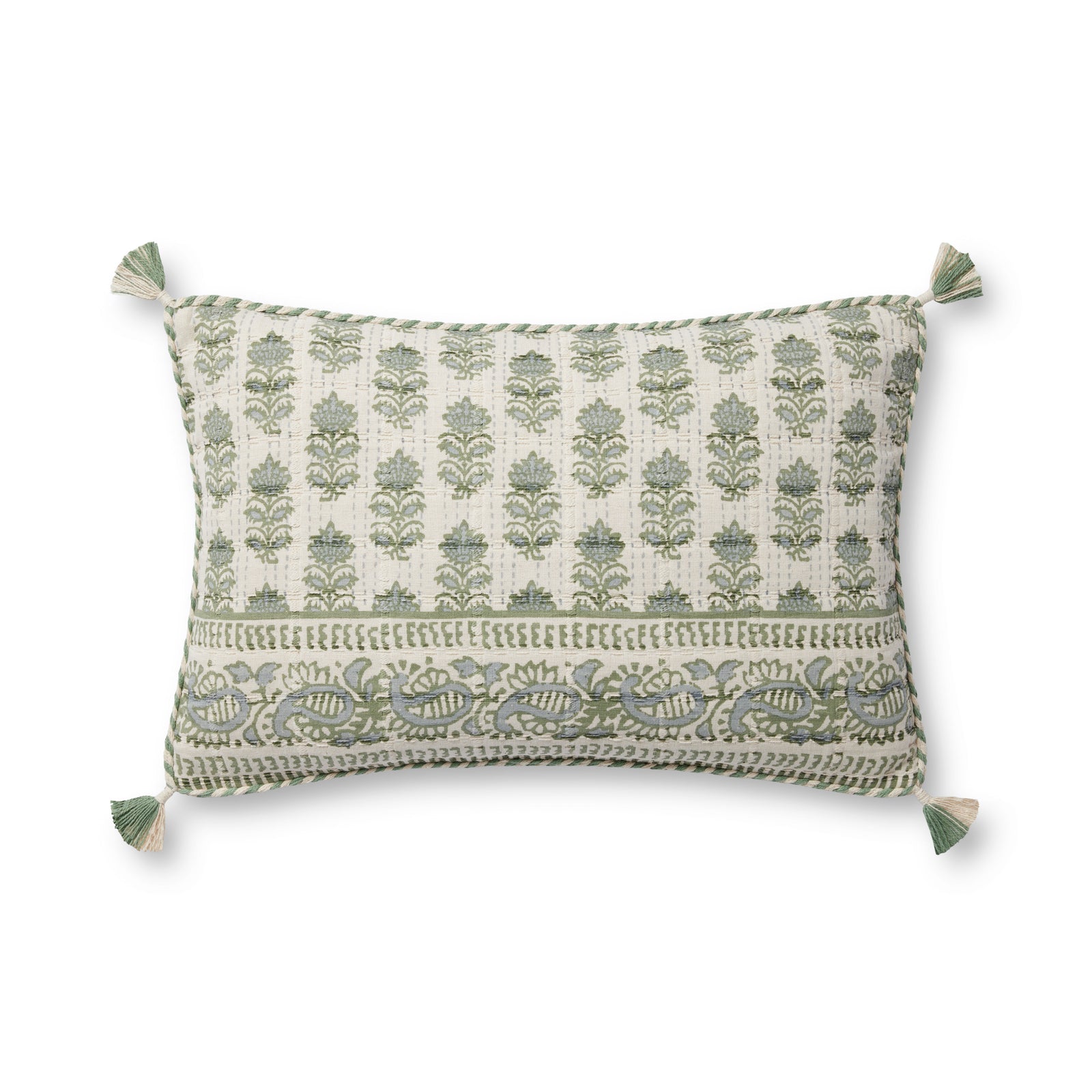 Sage / Ivory Pillow — a Loloi pillow at Laurie Yapp Home.