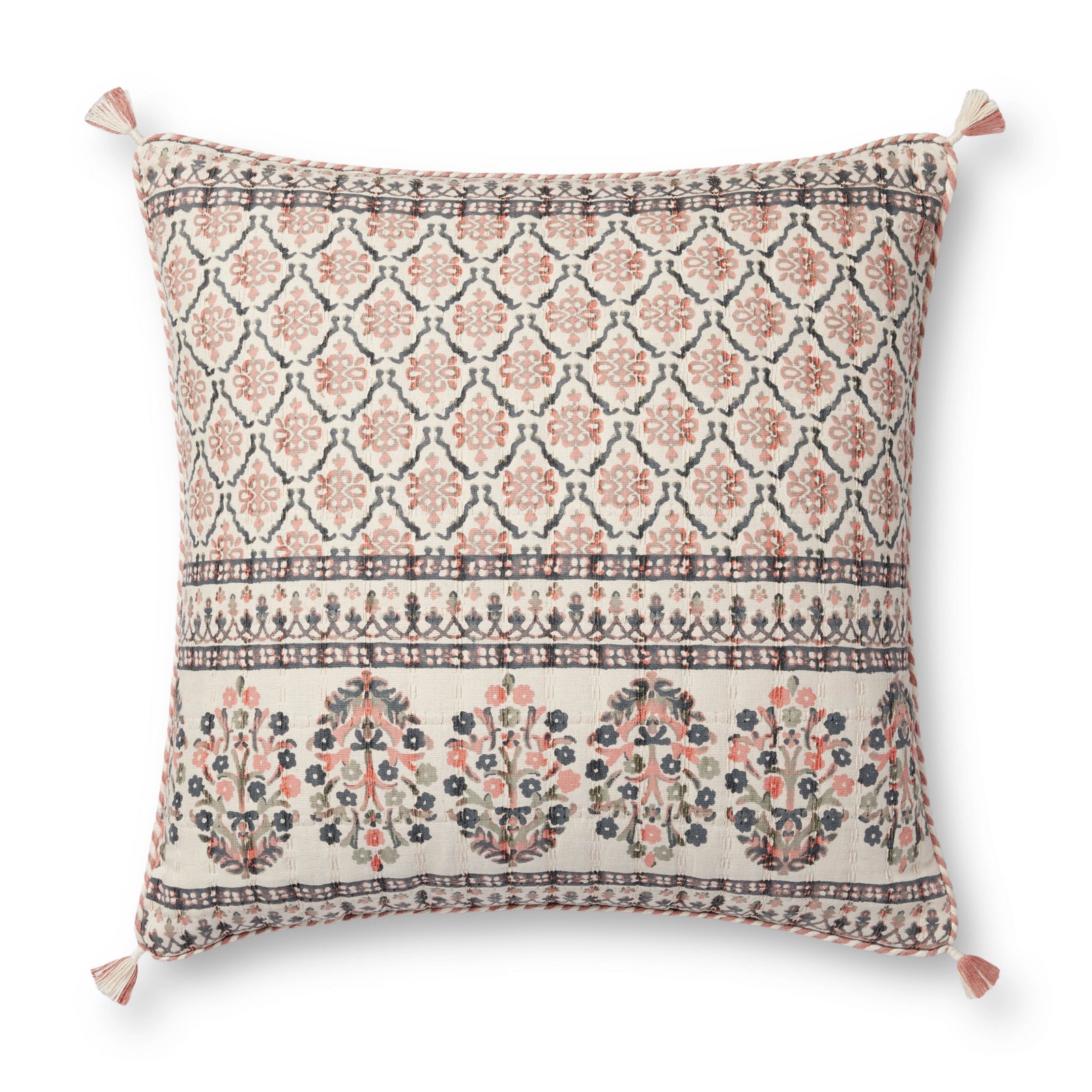 Pink / Multi Pillow — a Loloi pillow at Laurie Yapp Home.