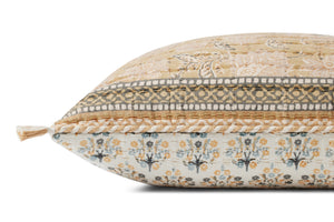 Wheat / Multi Pillow shown from a different angle to reveal its pattern.