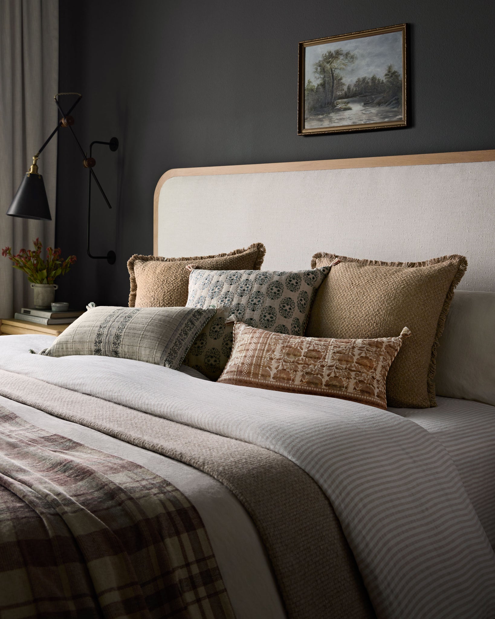 Blush / Ivory Pillow shown from a different angle to reveal its pattern.