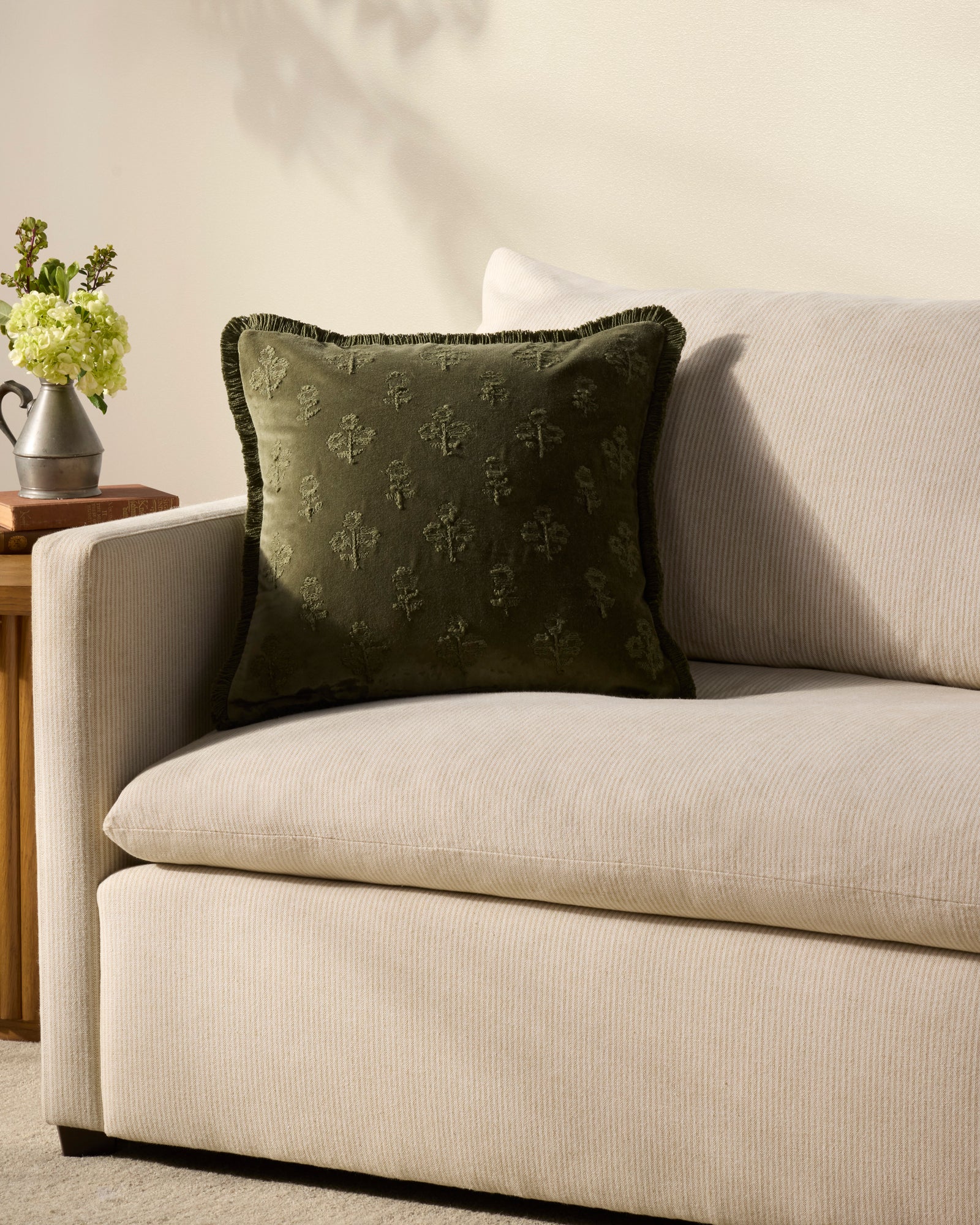 Darla Olive Pillow — a Loloi pillow at Laurie Yapp Home.