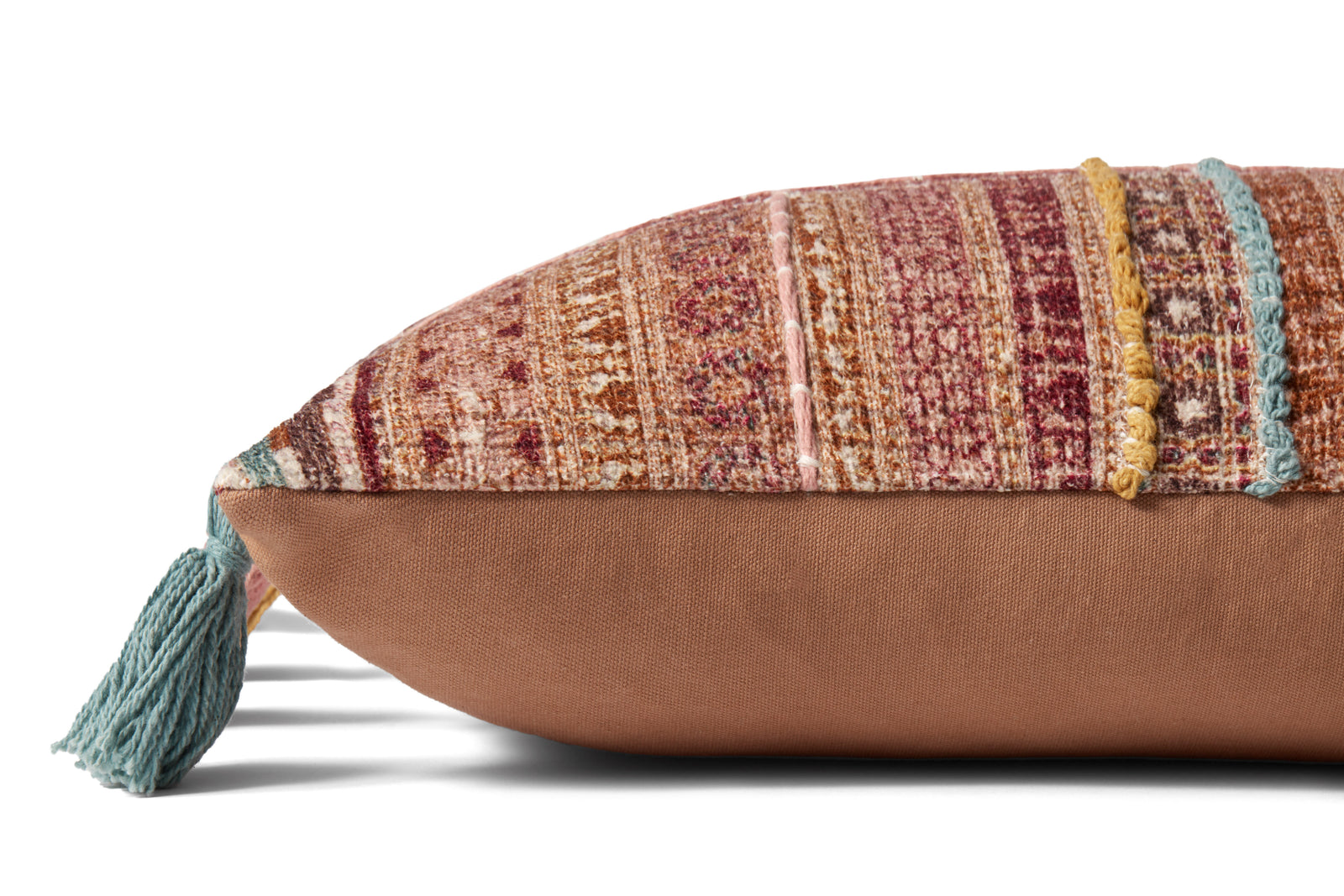 Brick / Multi Pillow (Pattern 1) — a Loloi pillow at Laurie Yapp Home.