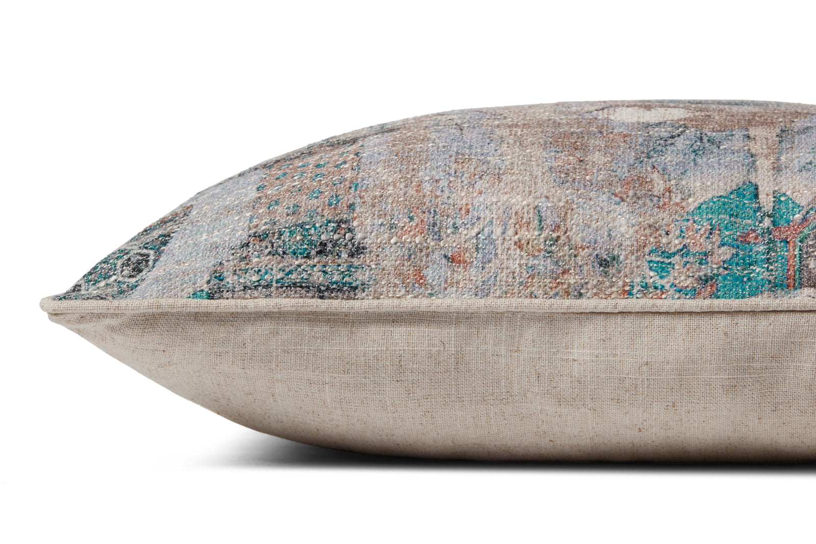 Brown / Multi Pillow (Pattern 1) — a Loloi pillow at Laurie Yapp Home.