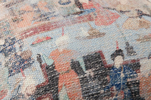 Taupe / Multi Pillow shown from a different angle to reveal its pattern.