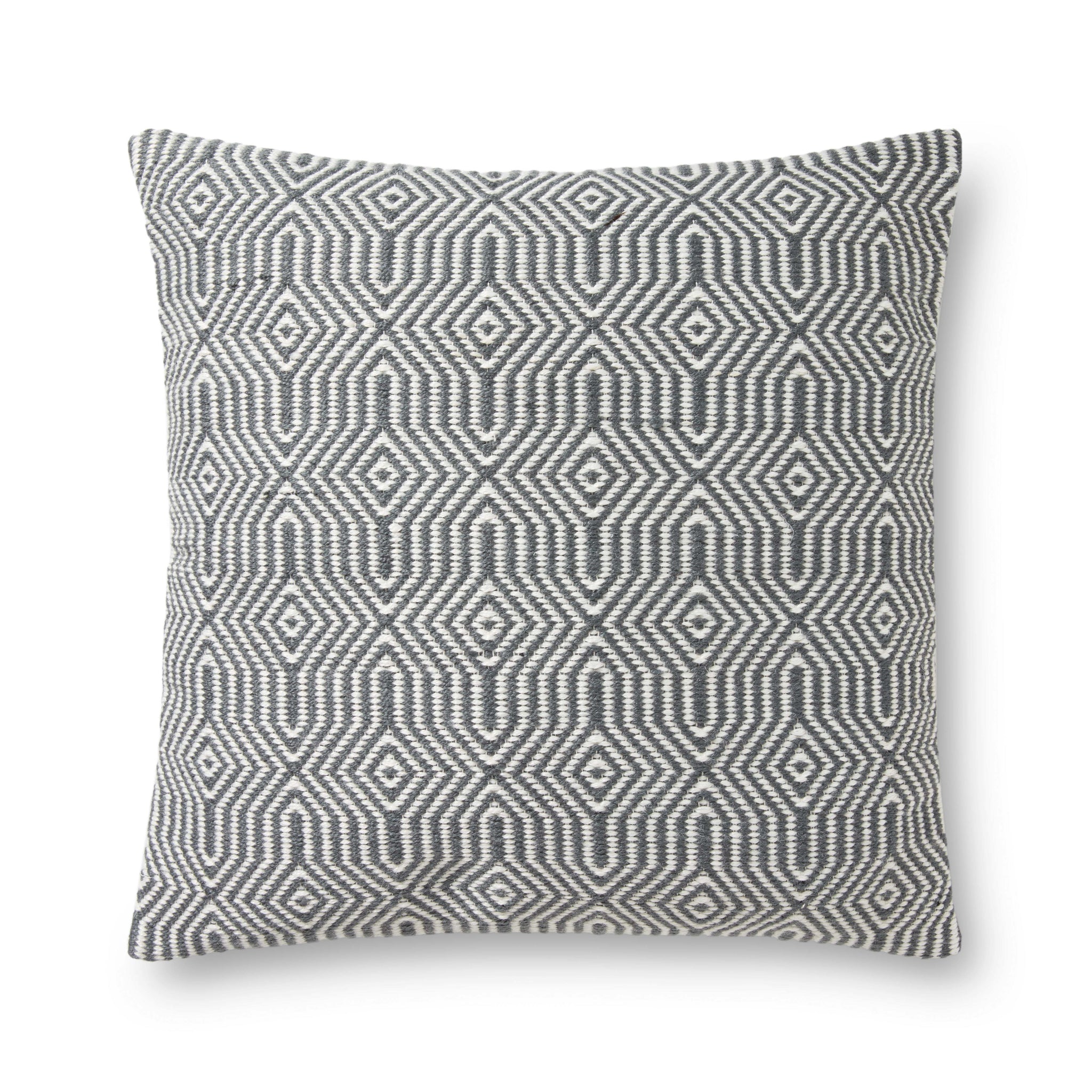 Charcoal / White Pillow — a Loloi pillow at Laurie Yapp Home.