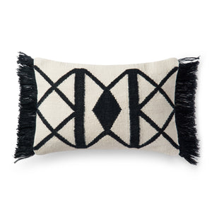 Black / Ivory Pillow (Pattern 5) — a Loloi pillow at Laurie Yapp Home.