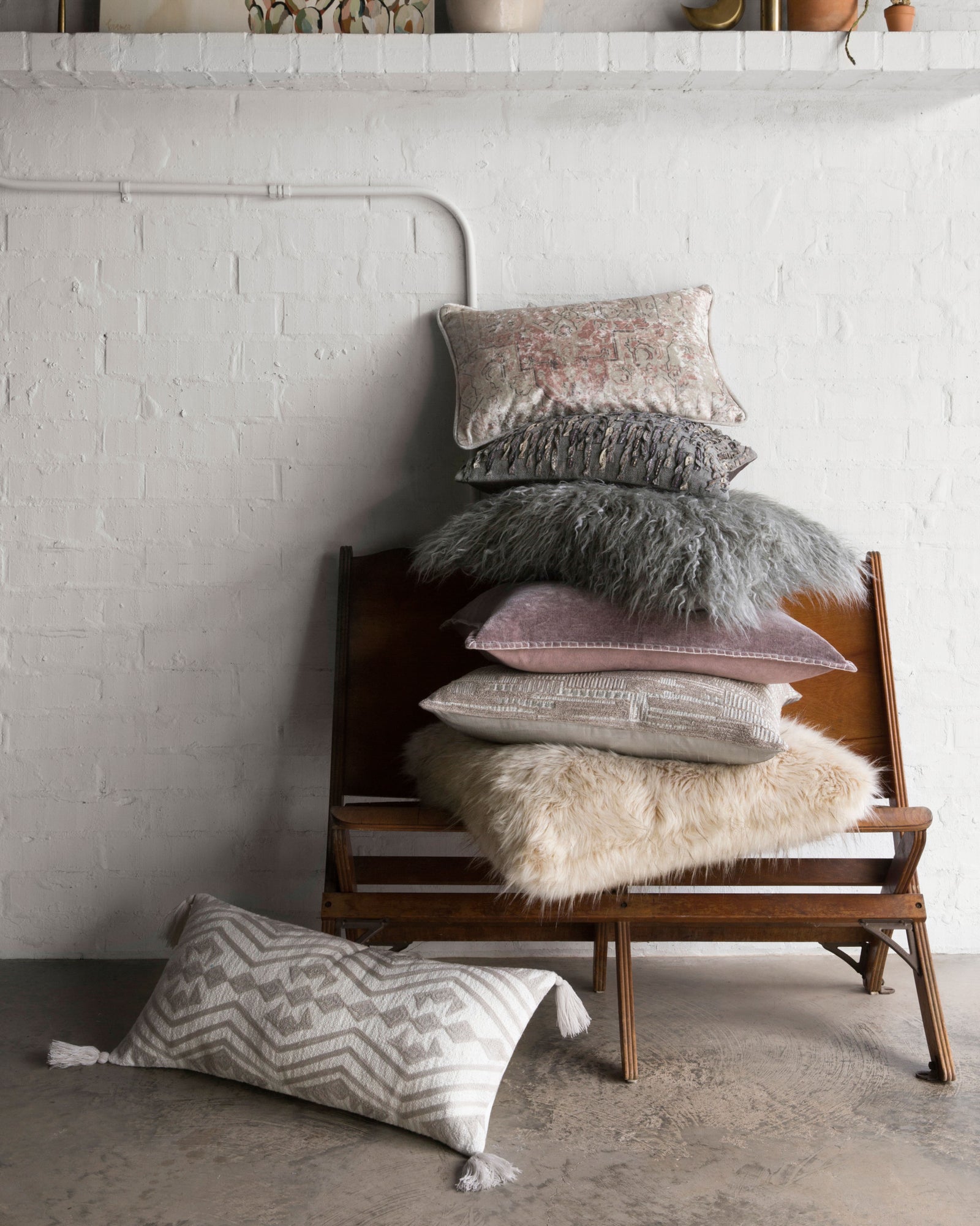 Grey Pillow (Pattern 1) — a Loloi pillow at Laurie Yapp Home.