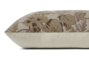 Matilda Beige / Mocha Pillow shown from a different angle to reveal its pattern.